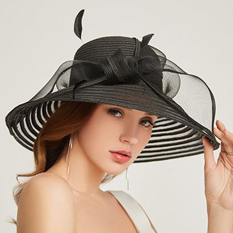 Image of Wide Brim Cloche Sun Hat - Itopfox