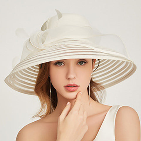 Image of Wide Brim Cloche Sun Hat - Itopfox