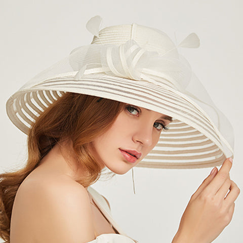 Image of Wide Brim Cloche Sun Hat - Itopfox