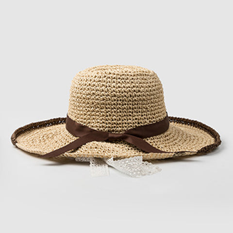 Image of Big Brim Foldable Straw Sun Hat - Itopfox