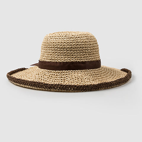 Image of Big Brim Foldable Straw Sun Hat - Itopfox