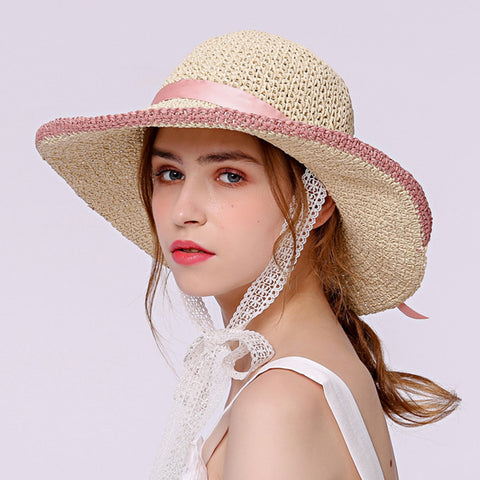 Image of Big Brim Foldable Straw Sun Hat - Itopfox