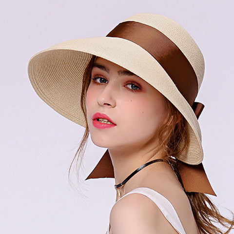 Image of Bowknot Beach Cloche Sun Hat - Itopfox