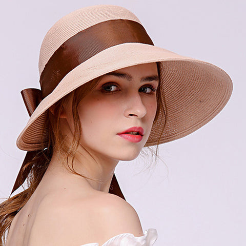 Image of Bowknot Beach Cloche Sun Hat - Itopfox