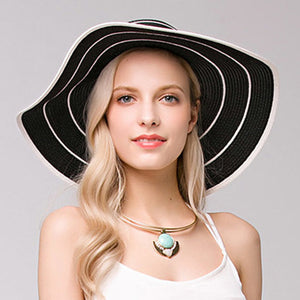 Wide Brim Beach Sun Hat - Itopfox