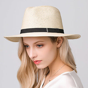 Women's Panama Fedoras Hat - Itopfox