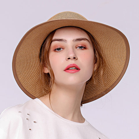 Image of Embroidered Beach Sunhat Fedoras - Itopfox