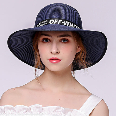 Image of Embroidered Beach Sunhat Fedoras - Itopfox