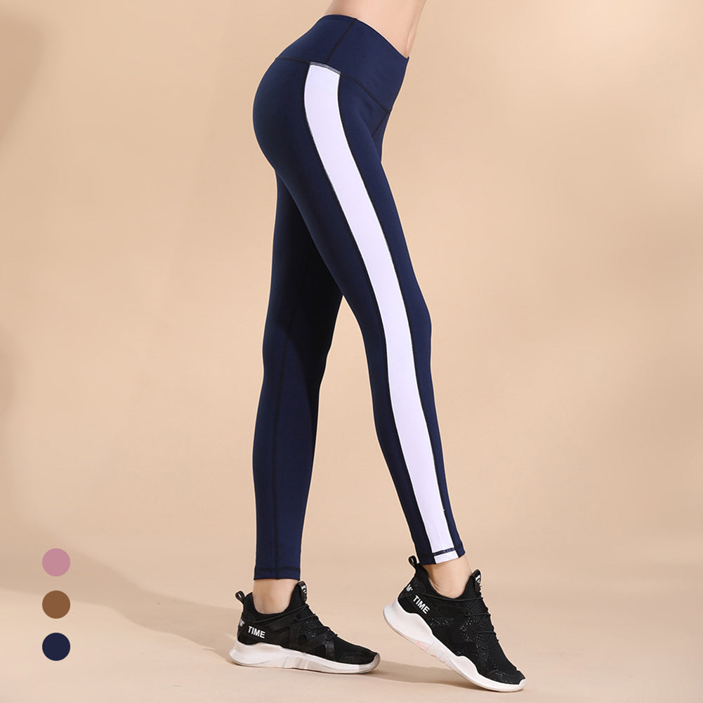 Vertical Stripe Yoga Leggings - Itopfox