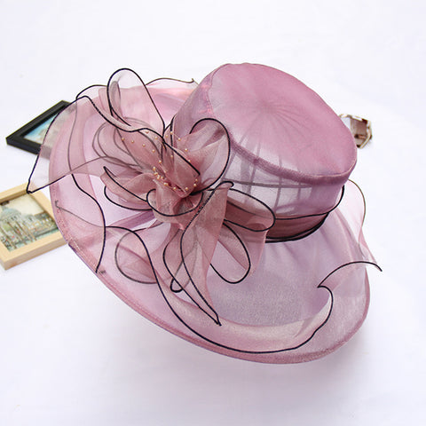 Image of Wide Brim Tea Party Kentucky Derby Hats - Itopfox