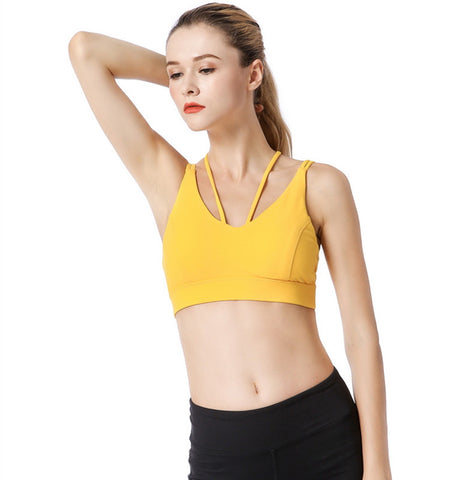 Image of Cross Strappy Back Sports Bra - Itopfox