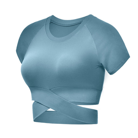 Image of Short Sleeve Gym Workout Top - Itopfox