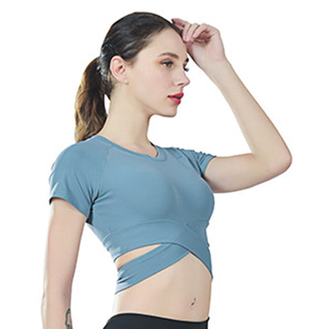 Image of Short Sleeve Gym Workout Top - Itopfox