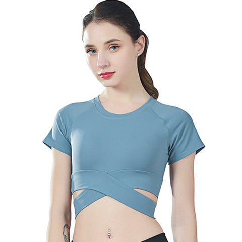 Image of Short Sleeve Gym Workout Top - Itopfox