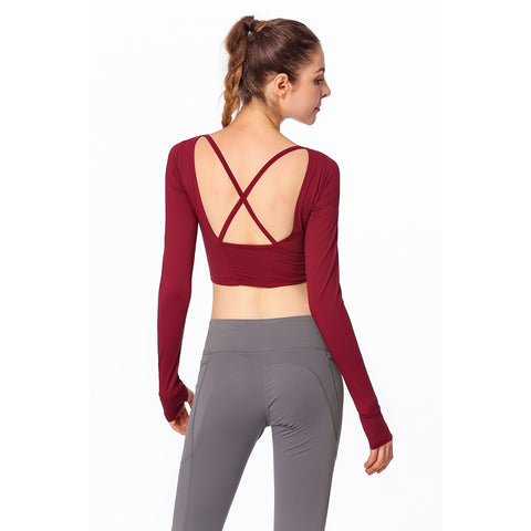 Image of Yoga Cross Back Tee - Itopfox