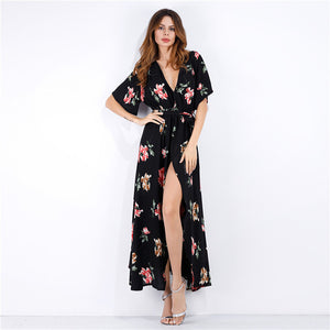 Chiffon Beachwear Maxi Dress - Itopfox