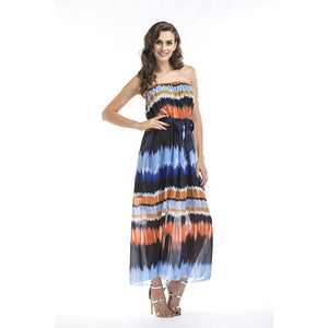 Off Shoulder Tunic Chiffon Dress - Itopfox