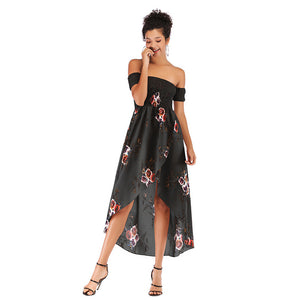 Off Shoulder Chiffon Beach Dress - Itopfox