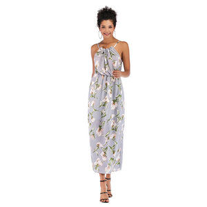 Halter Chiffon Maxi Dress - Itopfox