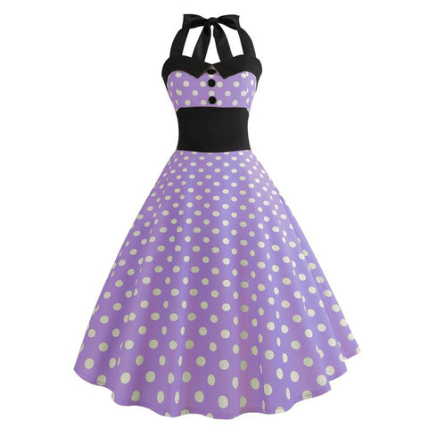 Image of Halter 50s Retro Tea Party Dress - Itopfox