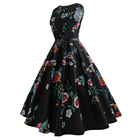 50s Hepburn Tea Party Dress - Itopfox