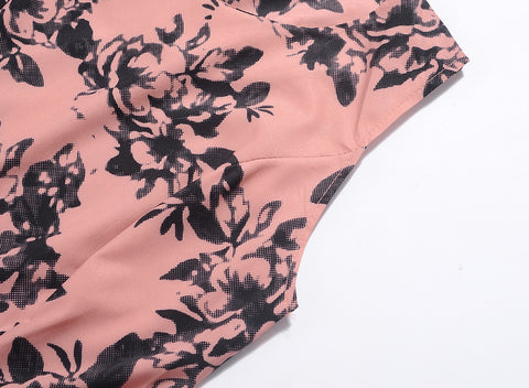 Image of Classic Vintage Floral Hepburn Dress - Itopfox