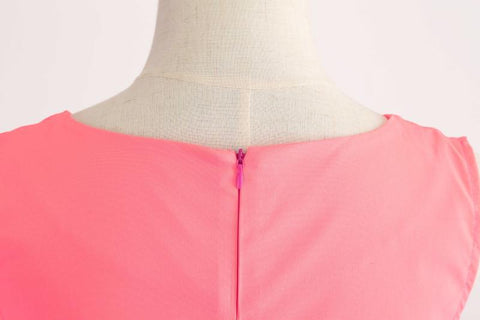 Image of Pure Color Tea Party Hepburn Dress - Itopfox