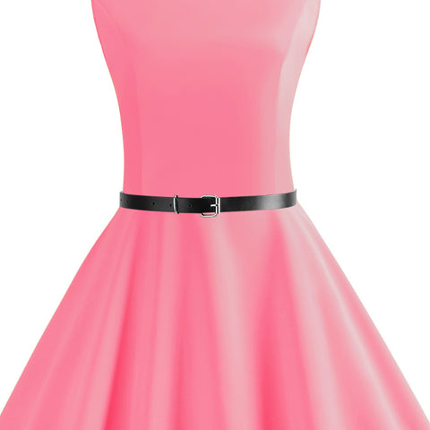 Image of Pure Color Tea Party Hepburn Dress - Itopfox