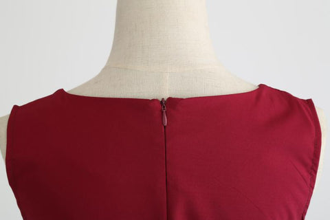 Image of Pure Color Tea Party Hepburn Dress - Itopfox