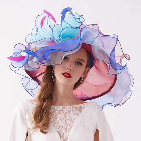 Image of Organza Church Tea Party Hat - Itopfox