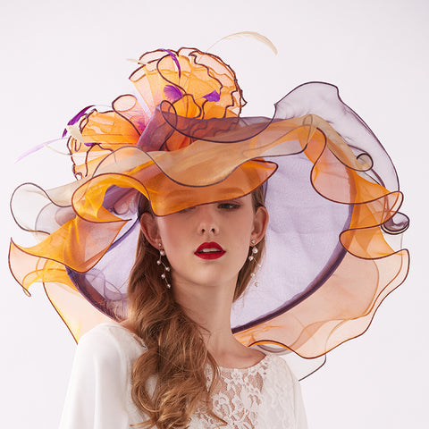 Image of Organza Church Tea Party Hat - Itopfox
