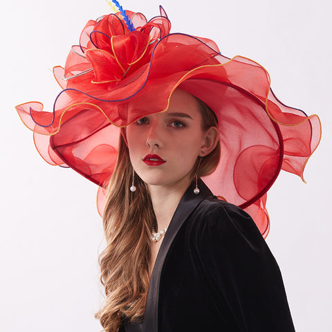 Image of Organza Tea Party Kentucky Derby Hat - Itopfox