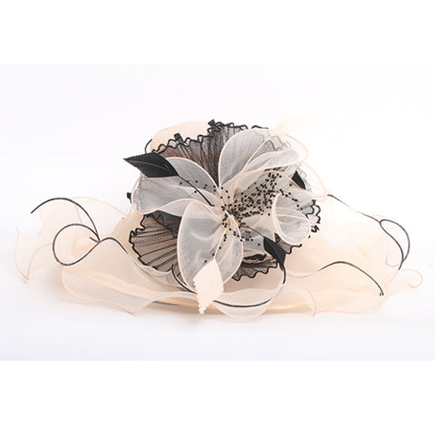 Image of 2-In-1 Fascinator Gauze Church Hat - Itopfox