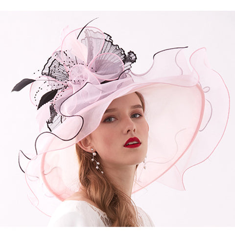 Image of 2-In-1 Fascinator Gauze Church Hat - Itopfox