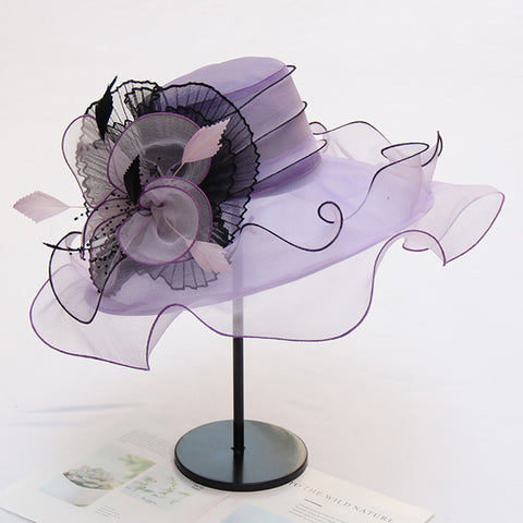 Image of 2-In-1 Fascinator Gauze Church Hat
