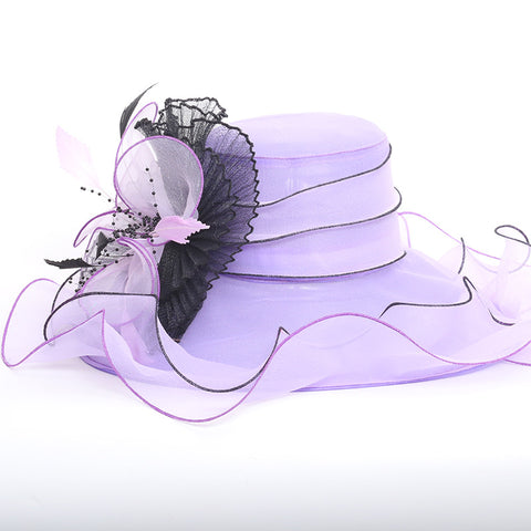Image of 2-In-1 Fascinator Gauze Church Hat - Itopfox