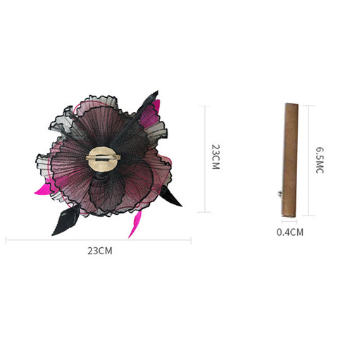 Image of 2-In-1 Fascinator Gauze Church Hat - Itopfox