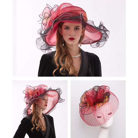 Image of Organza Floppy Kentucky Derby Hat - Itopfox