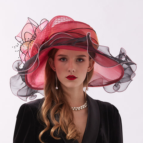 Image of Organza Floppy Kentucky Derby Hat - Itopfox