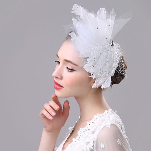 Image of Wedding Bridal Pill Hat Fascinators - Itopfox