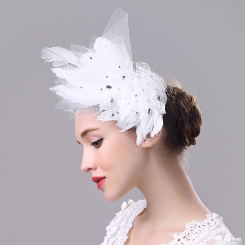 Image of Wedding Bridal Pill Hat Fascinators - Itopfox