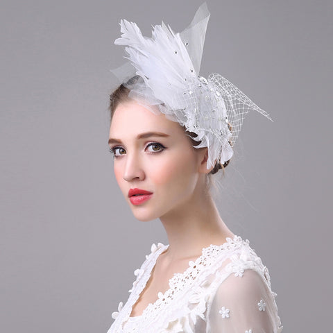 Image of Wedding Bridal Pill Hat Fascinators - Itopfox
