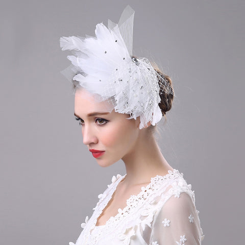 Image of Wedding Bridal Pill Hat Fascinators - Itopfox