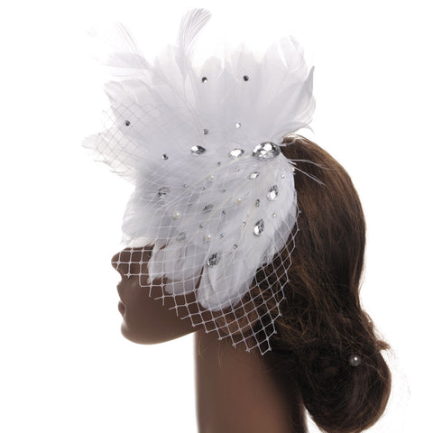 Image of Wedding Bridal Pill Hat Fascinators - Itopfox