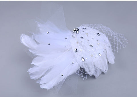 Image of Wedding Bridal Pill Hat Fascinators - Itopfox