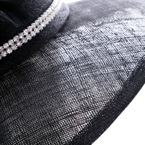 Image of Wide Brim Organza Cloche Hat - Itopfox