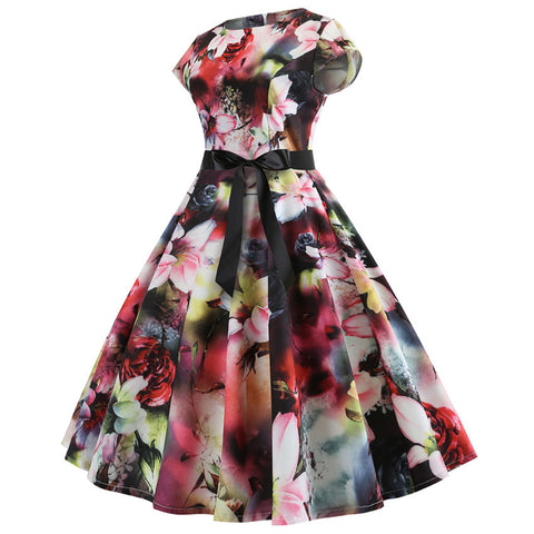 Image of 1950's Bowknot Vintage Cocktail Party Dress - Itopfox