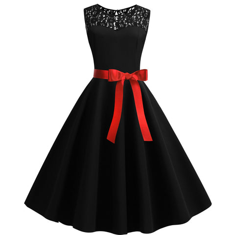 Image of 1950's Lace Vintage Cocktail Party Dress - Itopfox