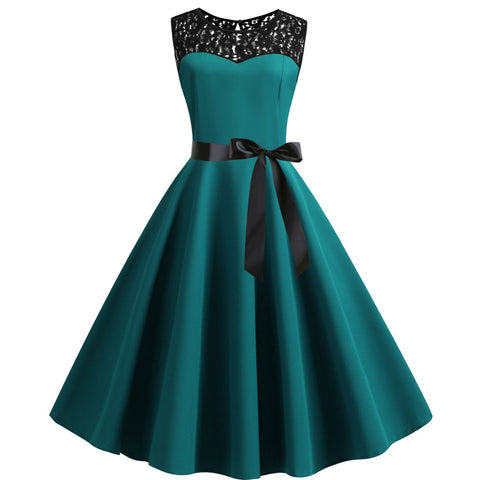 Image of 1950's Lace Vintage Cocktail Party Dress - Itopfox