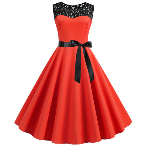 Image of 1950's Lace Vintage Cocktail Party Dress - Itopfox